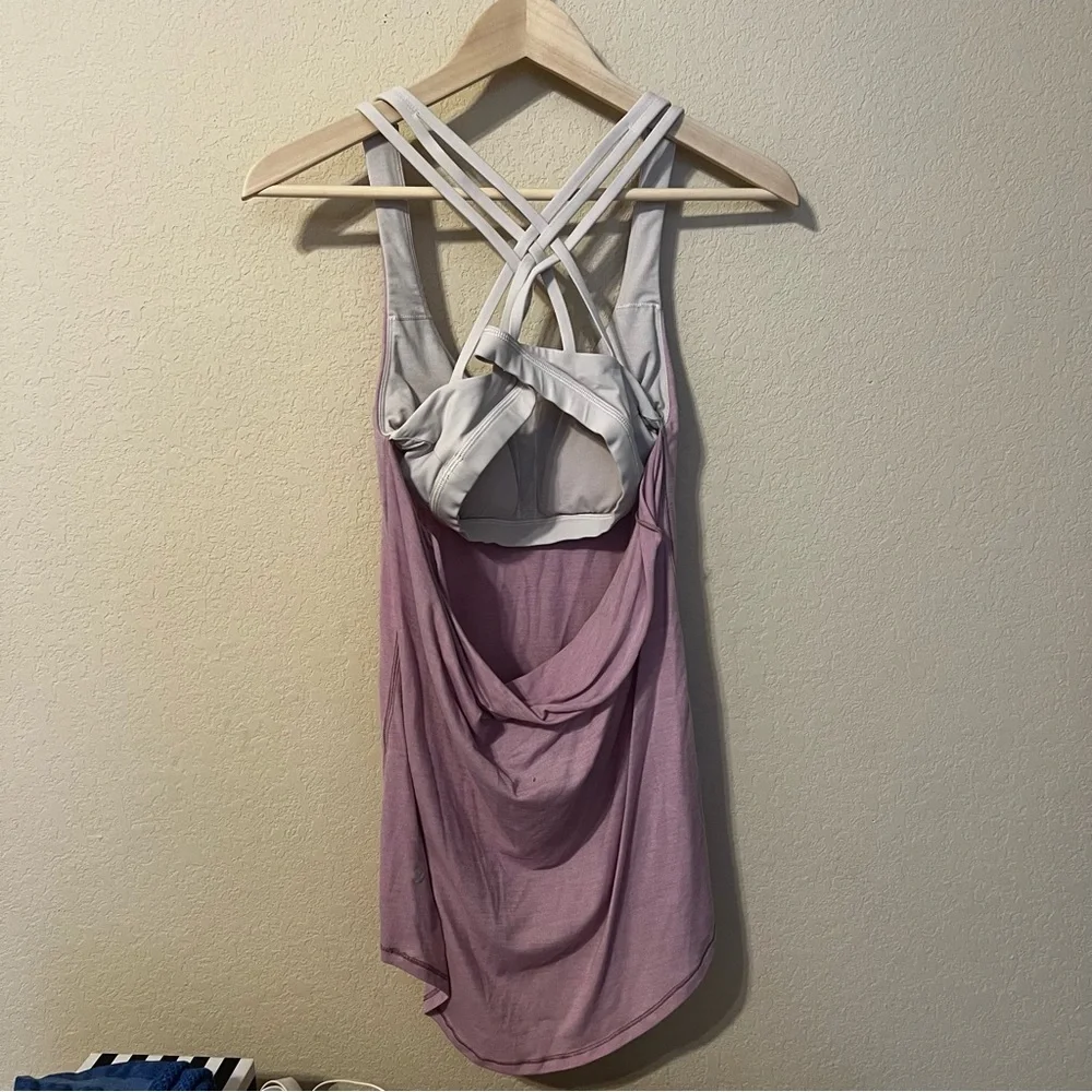 Lululemon Lavender Two in One Tank Top with Draped Back